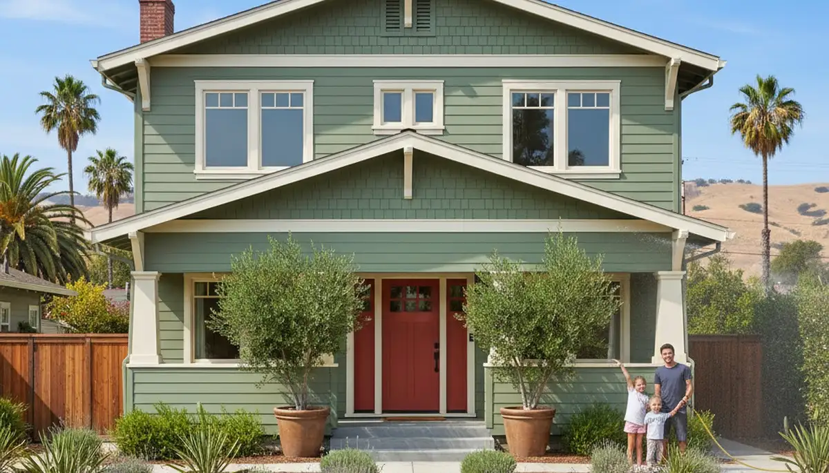 Finished exterior house painting in Sacramento, CA showcasing smooth, weather-resistant finishes