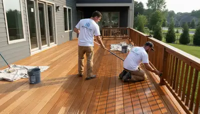 Professional deck staining service in Sacramento, CA providing durable outdoor wood finishes