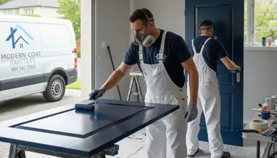 Professional door painting service in Sacramento, CA with durable finishes for homes