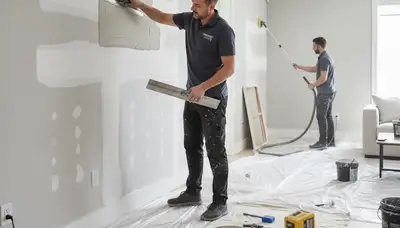 Professional drywall repair and wall restoration in Sacramento, CA home by local painting experts