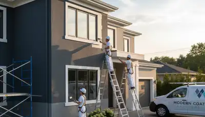 Professional exterior house painters in Sacramento, CA applying durable weather-resistant finish