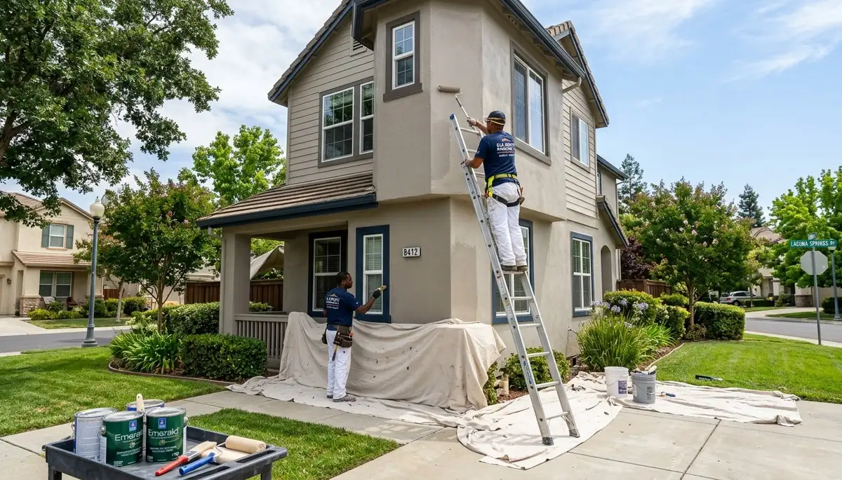 Professional house painting service in Sacramento, CA with fresh exterior finish