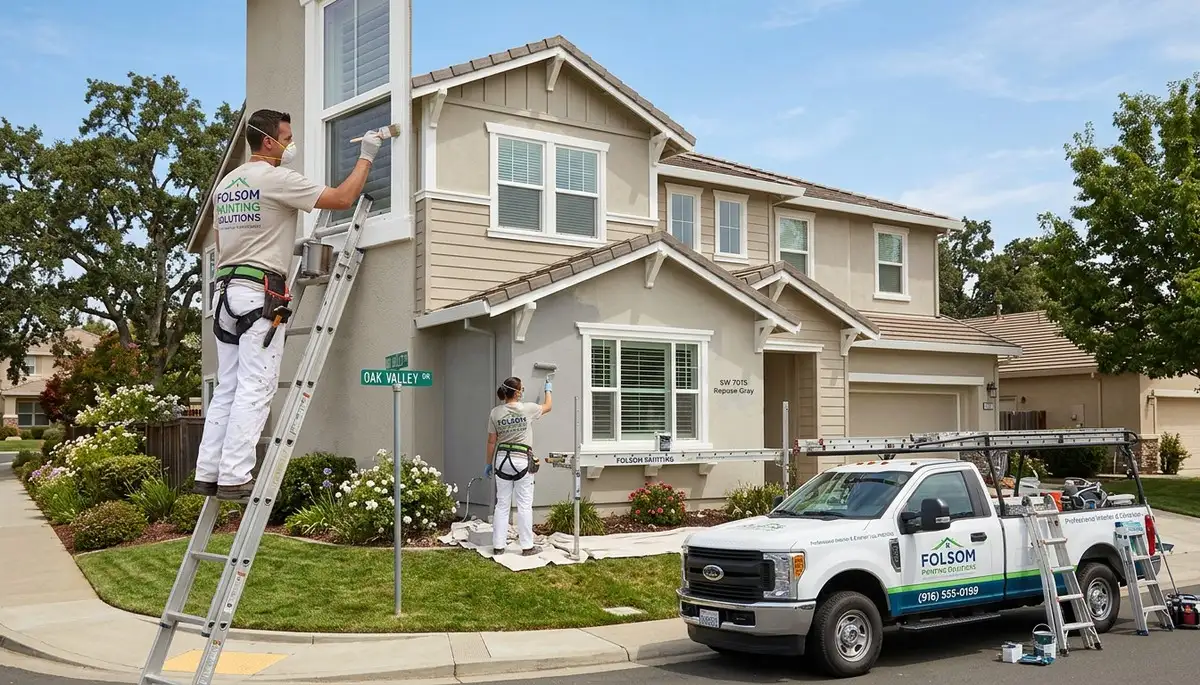 Professional house painting service in Sacramento, CA enhancing home exterior curb appeal