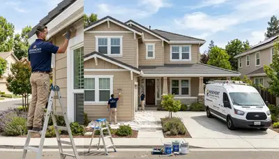 Professional house painters in Sacramento CA providing expert residential exterior painting services
