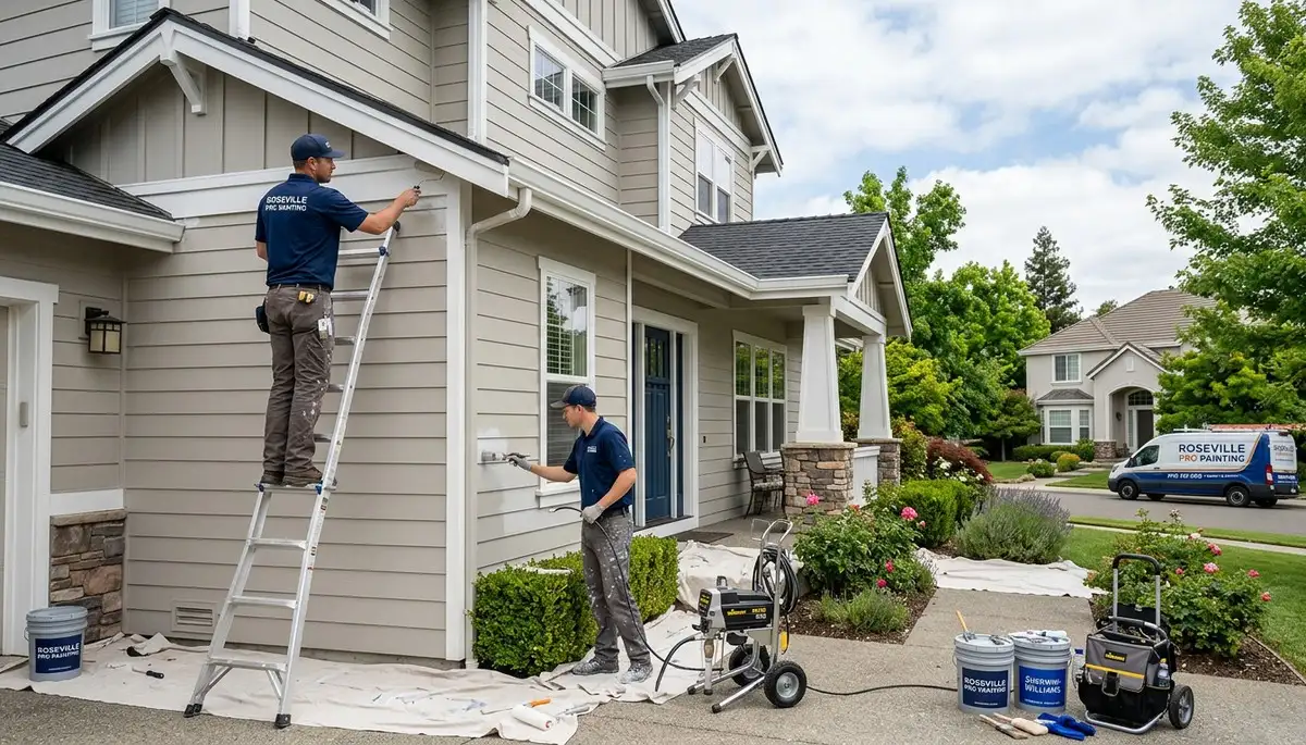 Professional residential house painting service in Sacramento, CA exterior home repaint