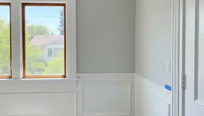 Professional interior trim painting with crisp lines highlighting Sacramento, CA home details