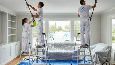 Professional popcorn ceiling removal in Sacramento, CA creating smooth modern interior finishes