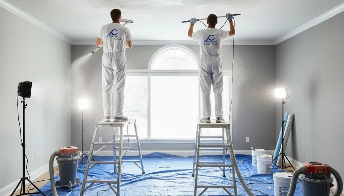 Professional popcorn ceiling removal and painting in Sacramento, CA home interior upgrade