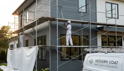 Professional siding painting on a Sacramento, CA home exterior with durable weather-protective finish